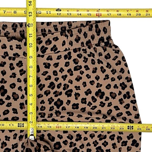 IMAN Leopard Animal Print Pants Crop Palazzo Wide Leg Pull On Sz XLP NWOT - Picture 9 of 13